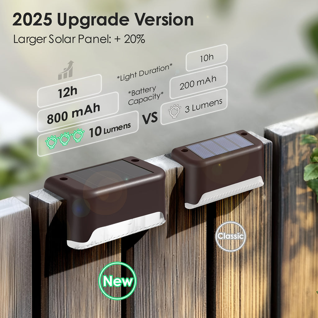 Solar Deck Lights Outdoor 30/20 Pack, Solar Step Lights Warm White LED, IP44 Waterproof Decorative Stair Lighting for Fences, Patio, Courtyards, Terraces, Garden Paths and Landscape
