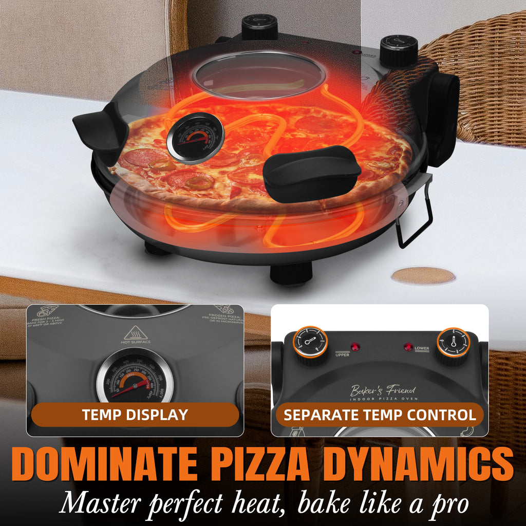 Electric Quesadilla Maker with Listed 9.5-Inch Size, Six-Wedge Design, Extra-Filling Wording and Non-Slip Feet for Home Grilled Cheese Meals in Red or Graphite
