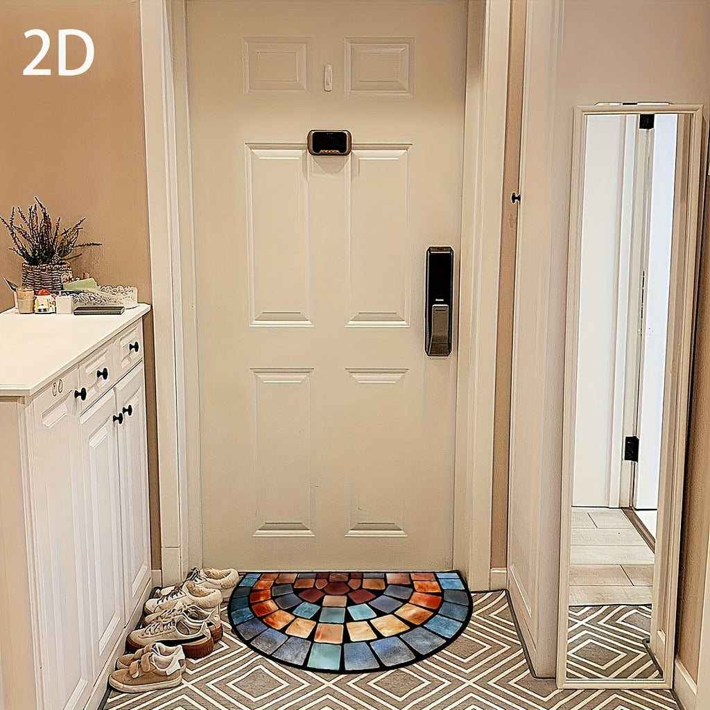 Art Design Indoor Doormat with Flat 2D Styling and Listed Soft Surface, Decorative Floor Mat in 40 x 60, 50 x 80 or 60 x 90 cm Sizes for Home Room Accents
