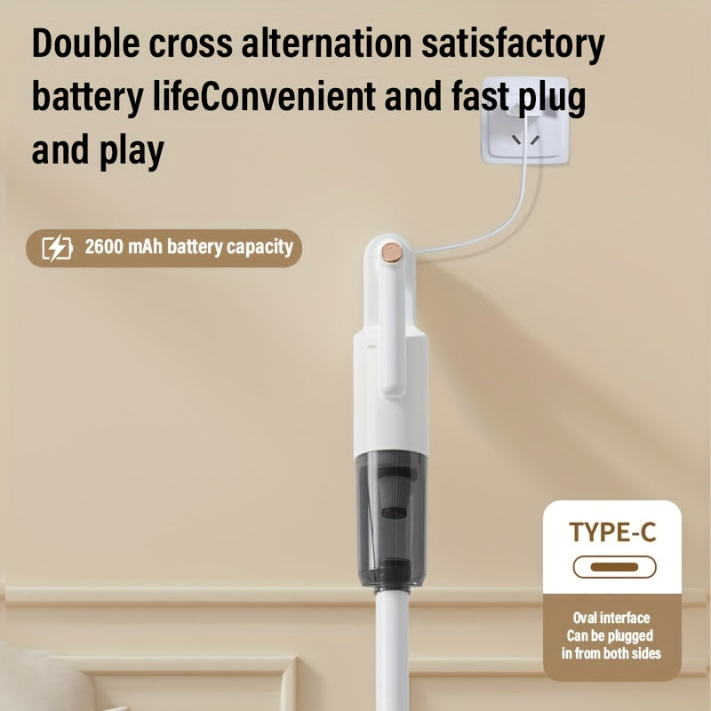 Cordless Handheld Vacuum 5-in-1 in White, Rechargeable Home and Car Vacuum Cleaner for Pet Hair, Carpets and Hard Floors, Listed 45-Minute Runtime