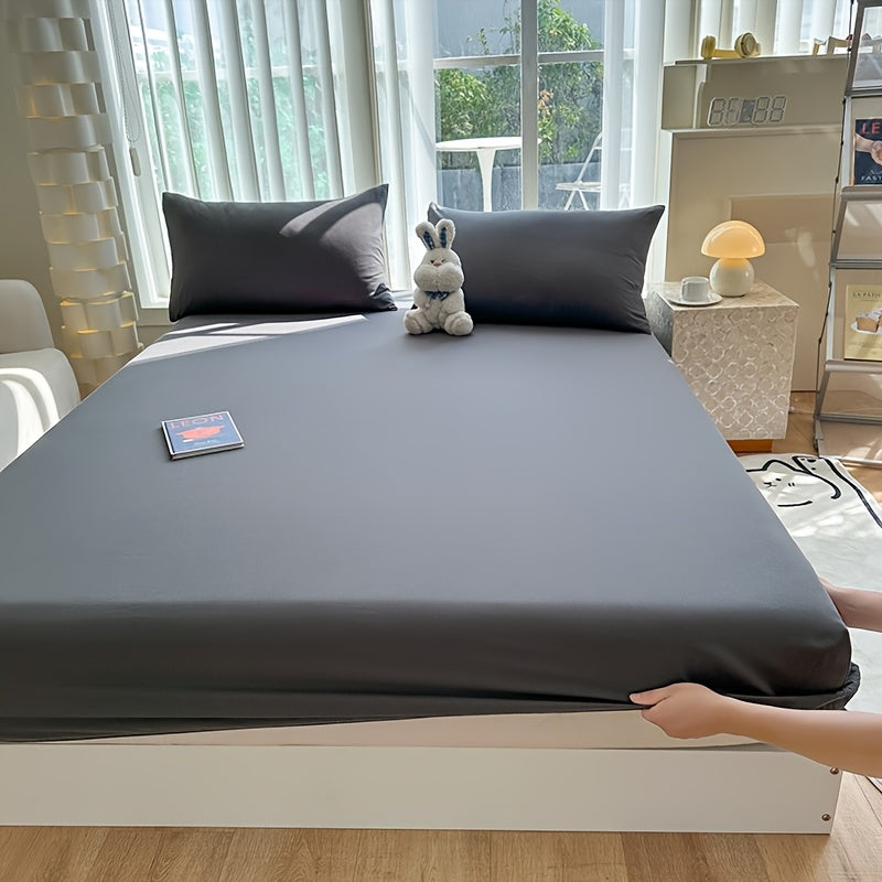 Elastic-Edge Fitted Sheet for Mattresses up to Listed 29cm Height, Single Soft-Feel Bed Sheet with Thirteen Size Labels and Eleven Colors for Home Bedrooms