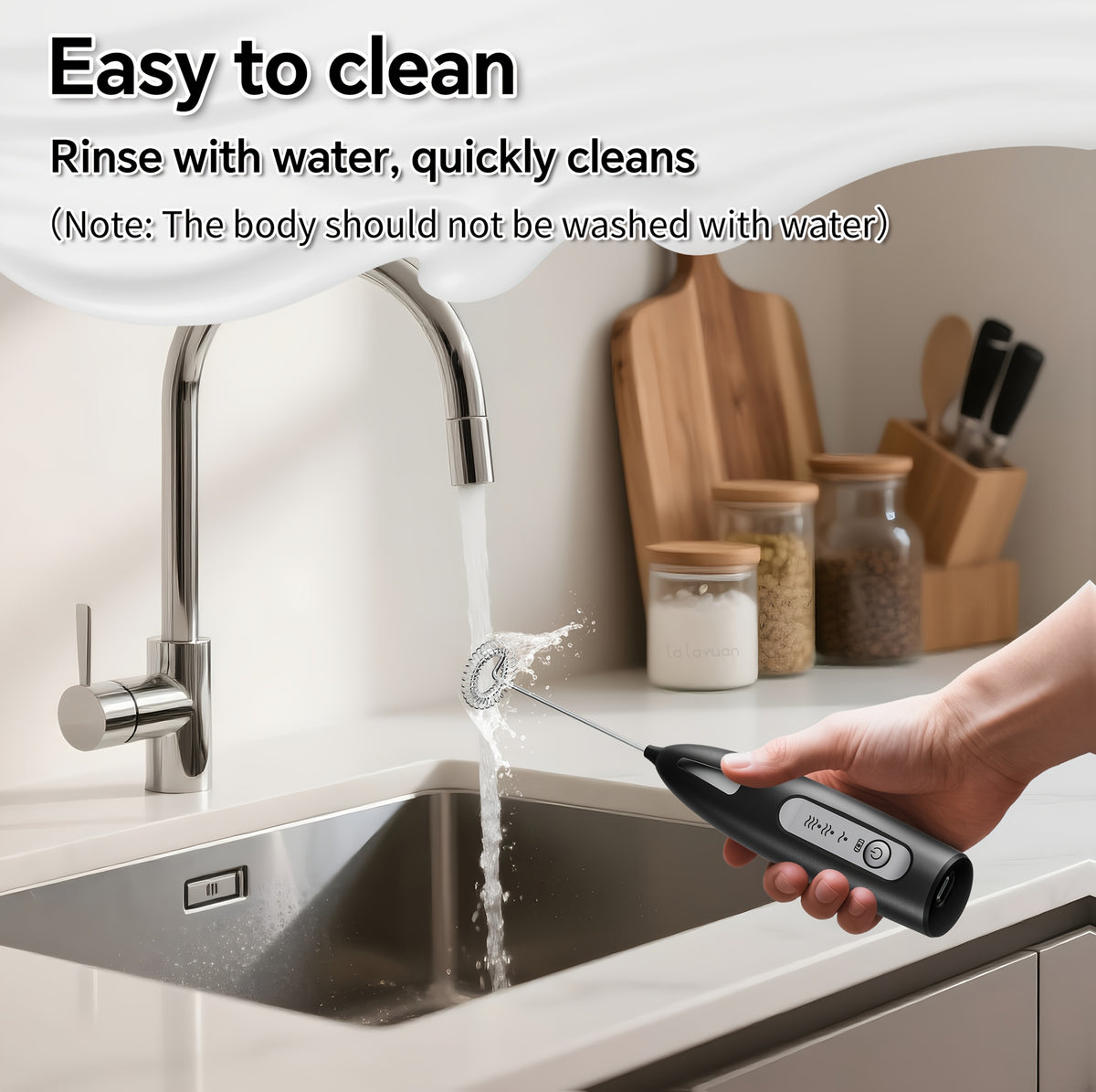 Electric Milk Frother with Three Speeds and USB Rechargeable Design, Four Color Labels with Foam Head or Egg and Frother Head Options for Home Coffee Preparation