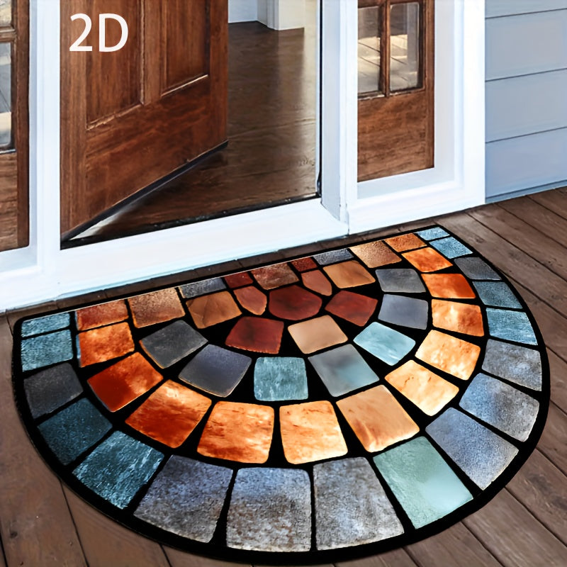 Art Design Indoor Doormat with Flat 2D Styling and Listed Soft Surface, Decorative Floor Mat in 40 x 60, 50 x 80 or 60 x 90 cm Sizes for Home Room Accents