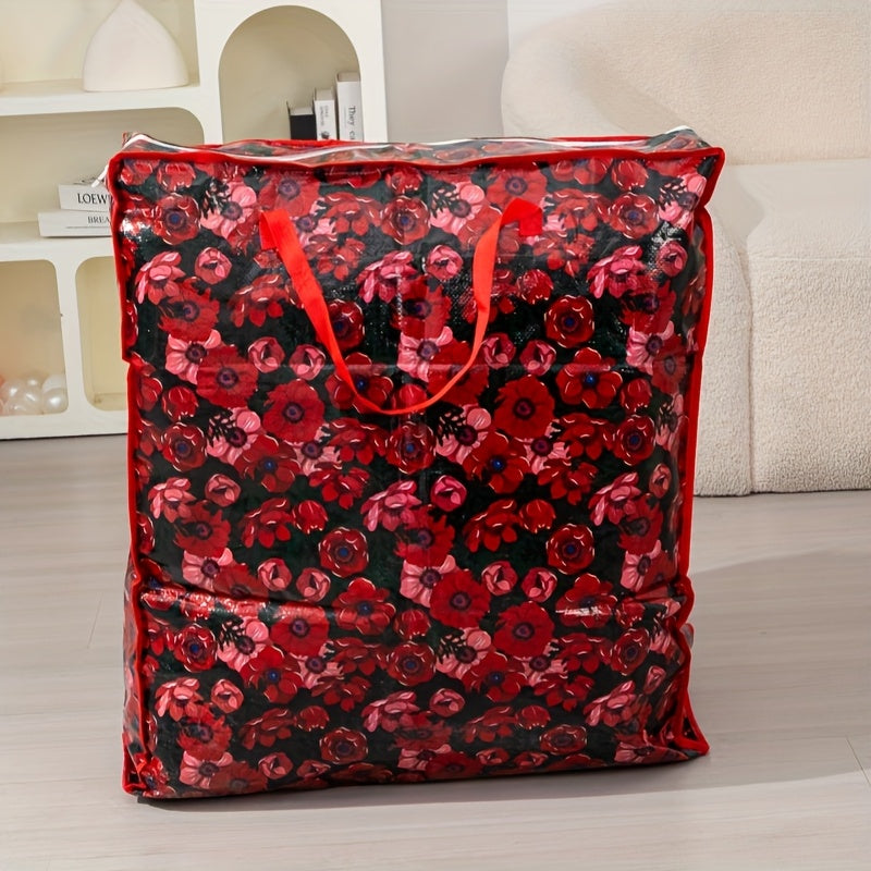 Single Zippered Moving Storage Bag in Six Color Options for Clothes, Bedding and Seasonal Supplies, Large-Size Wording for Closet and Under-Bed Organization