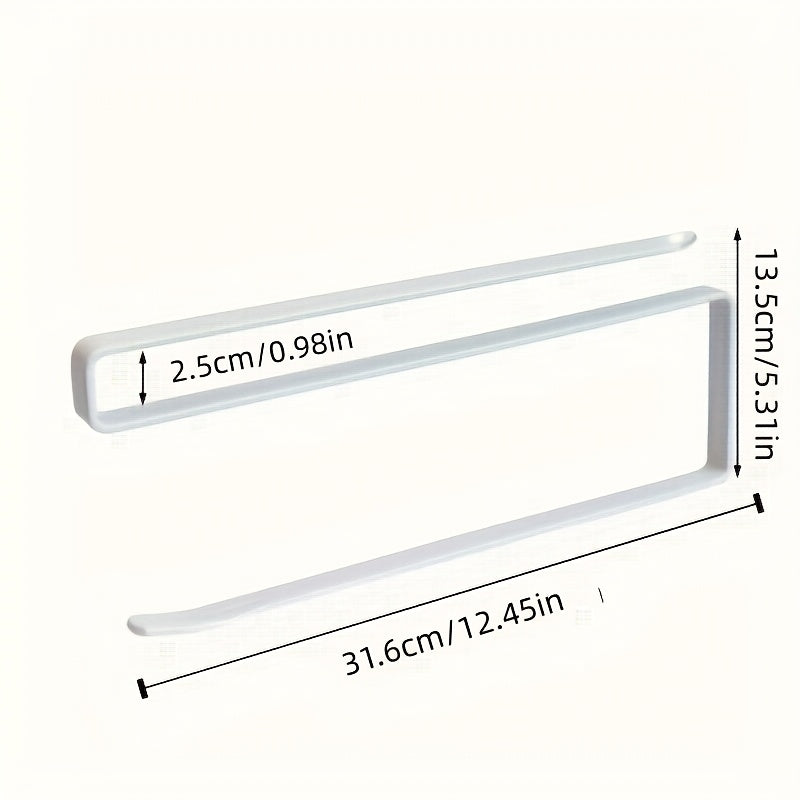 Kitchen Paper Towel Rack Set in Black Stainless Steel, 2-Piece Wall-Hanging Organizer for Compatible Paper Towel Rolls, Plastic Wrap and Kitchen Cloth Storage