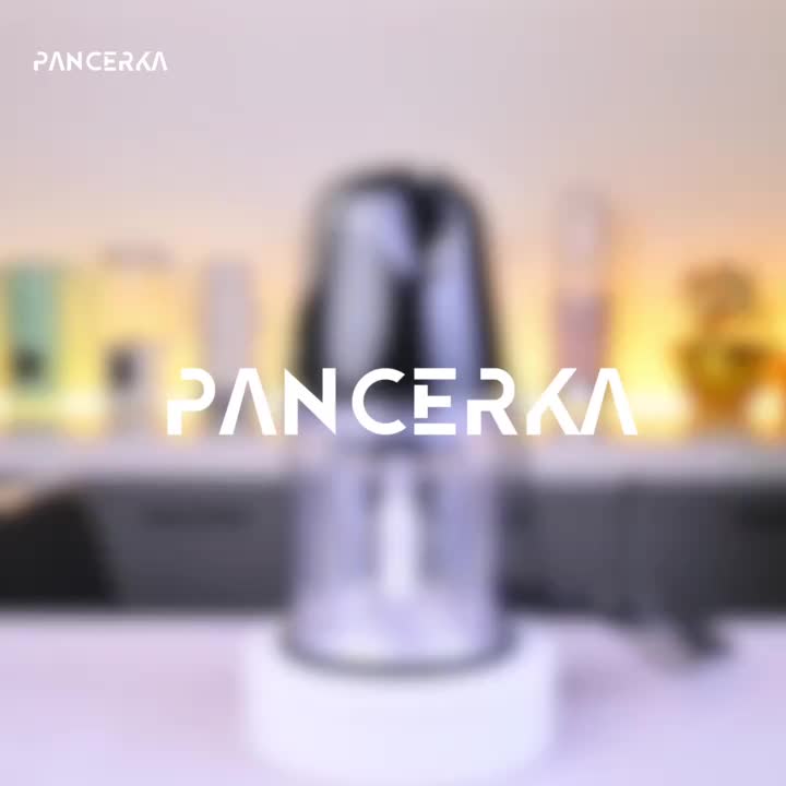 One-Touch Electric Food Chopper by PANCERKA, Listed 20.29oz Capacity with Four Stainless Steel Blades for Compatible Vegetables, Garlic, Fruit and Meat Prep