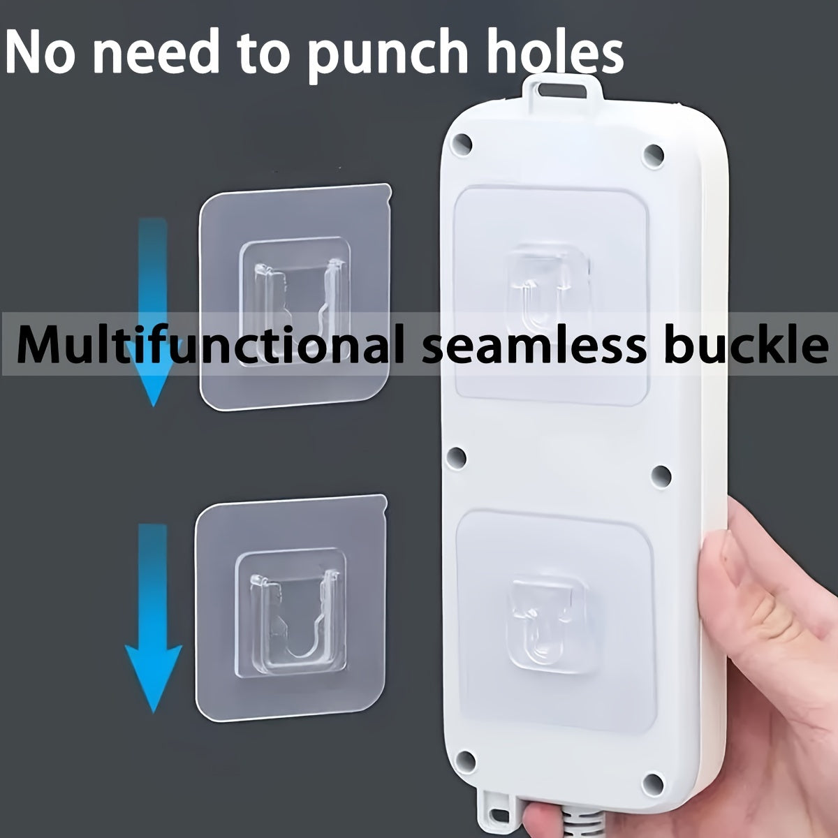 Plastic Adhesive Wall Mount Holders, 18-Piece Selection for Compatible Remote Controls, Routers and Picture Frames, Home and Office Organization Accessories