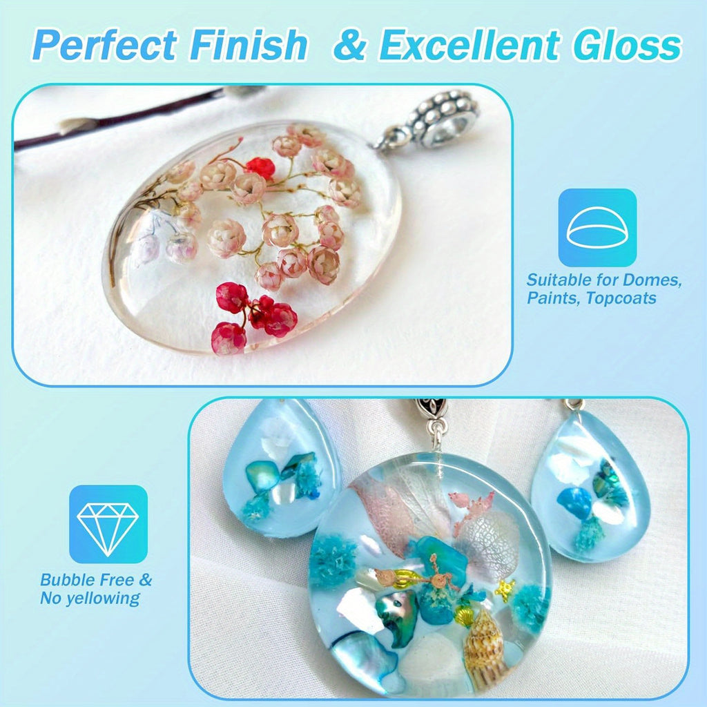 Clear UV Curing Resin 1000g, Hard-Type Craft Resin for Jewelry Making, Handmade Charms and DIY Decorative Projects for Creative Hobbyists