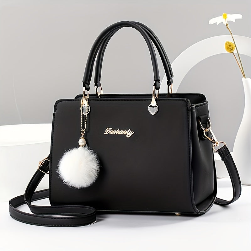 Small Top-Handle Satchel Bag for Women with Pendant, Crossbody and Shoulder Purse in Seven Listed Color and Floral Options for Everyday Outings