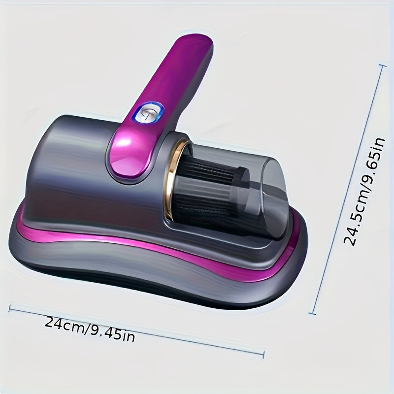 Handheld Bed Vacuum Cleaner 8kPa, Cordless Rechargeable Mattress Cleaner with Washable Filter and Lightweight Design for Sofa Debris and Pet Hair