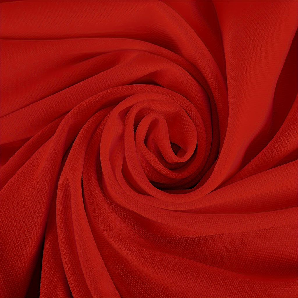Elastic Polyester Table Cover with Wave Fold Skirt Styling, 4ft or 6ft Table Size Labels in Five Colors for Wedding Buffets, Birthday Parties and Banquet Displays