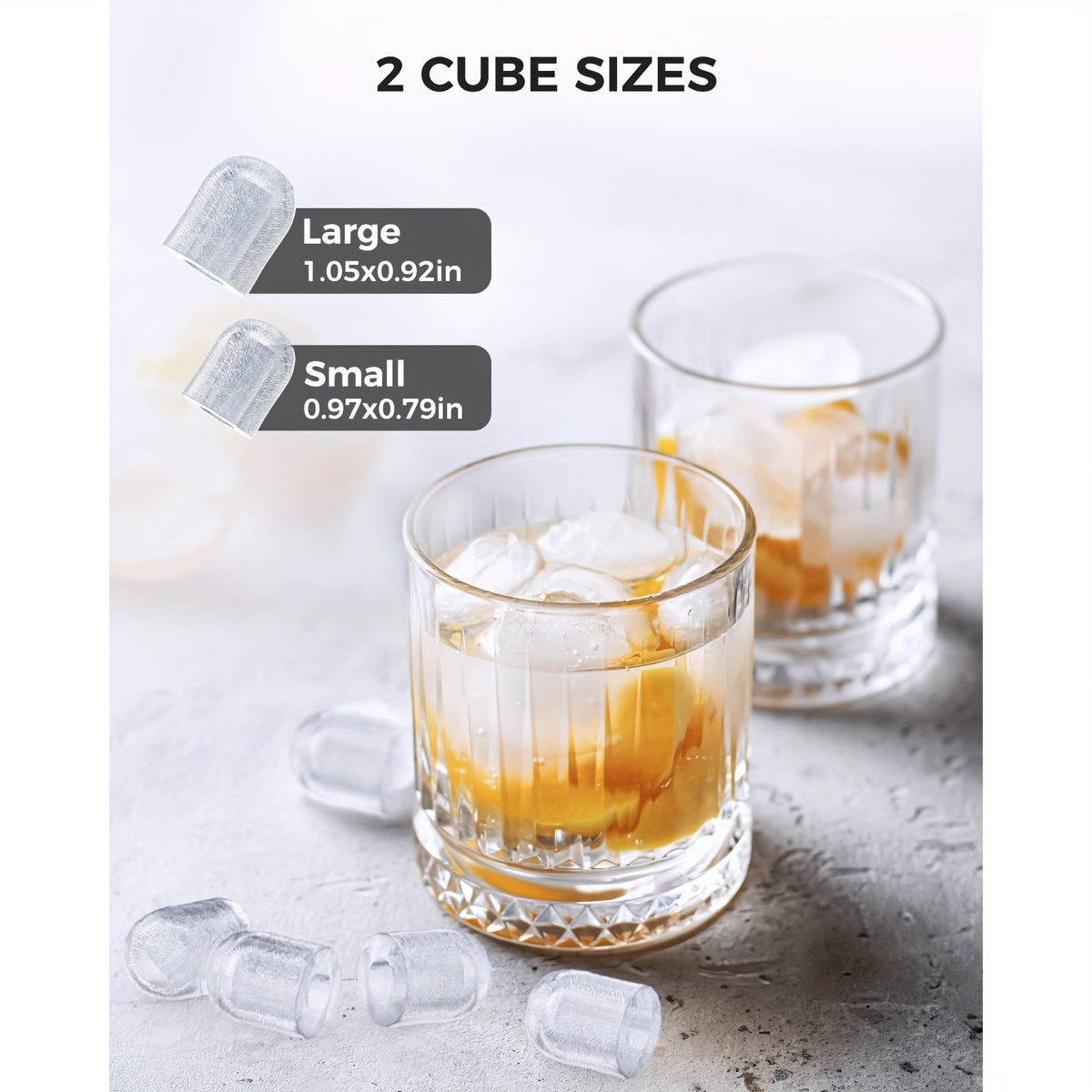 Handle-Equipped Countertop Ice Machine with Listed 26lb Daily Output, Six-Minute Ice Claim, Two Ice Sizes, Scoop, Basket and Self-Cleaning in Four Color Options