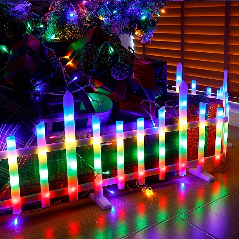 Warm Color Solar Decorative Lights, 8-Piece Pack with 110.24-Inch Size Label for Outdoor Garden, Fence, Lawn and Pathway Accents or Seasonal Holiday Displays