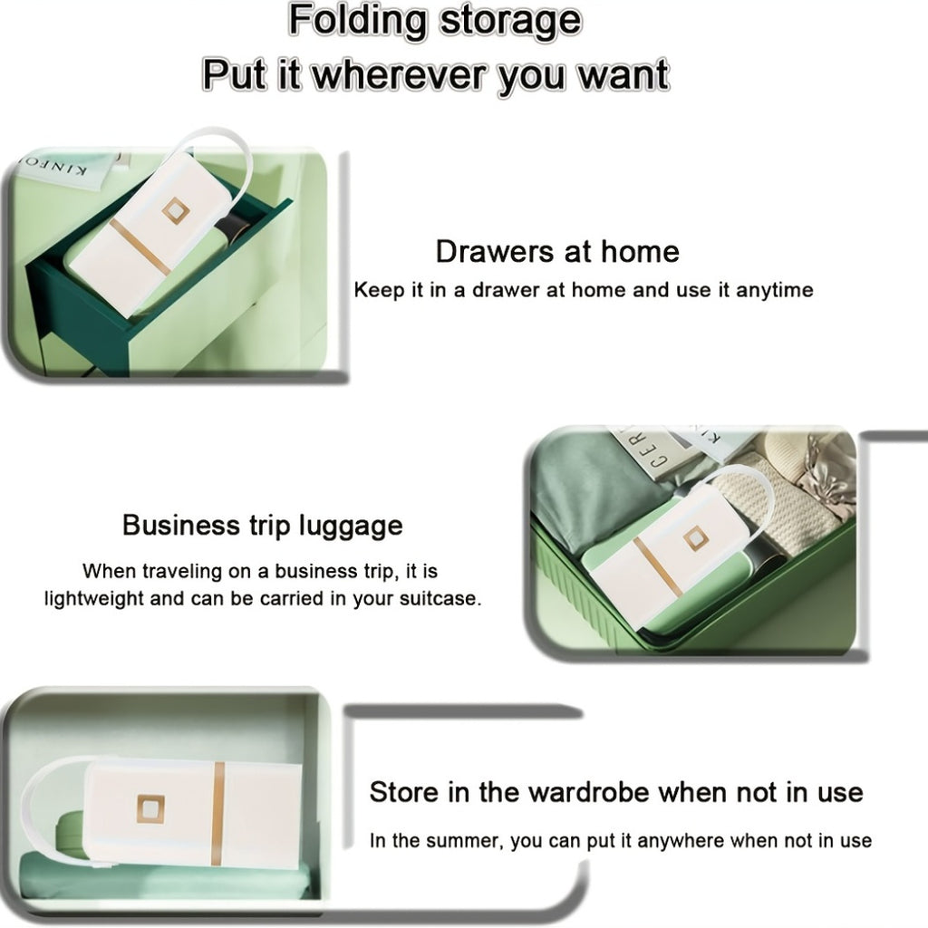 White Portable Clothes Dryer with Listed Timer and Drying Bag, Mini Garment Drying Unit for Suitable Small Laundry Items in Apartments, Dorms and RVs