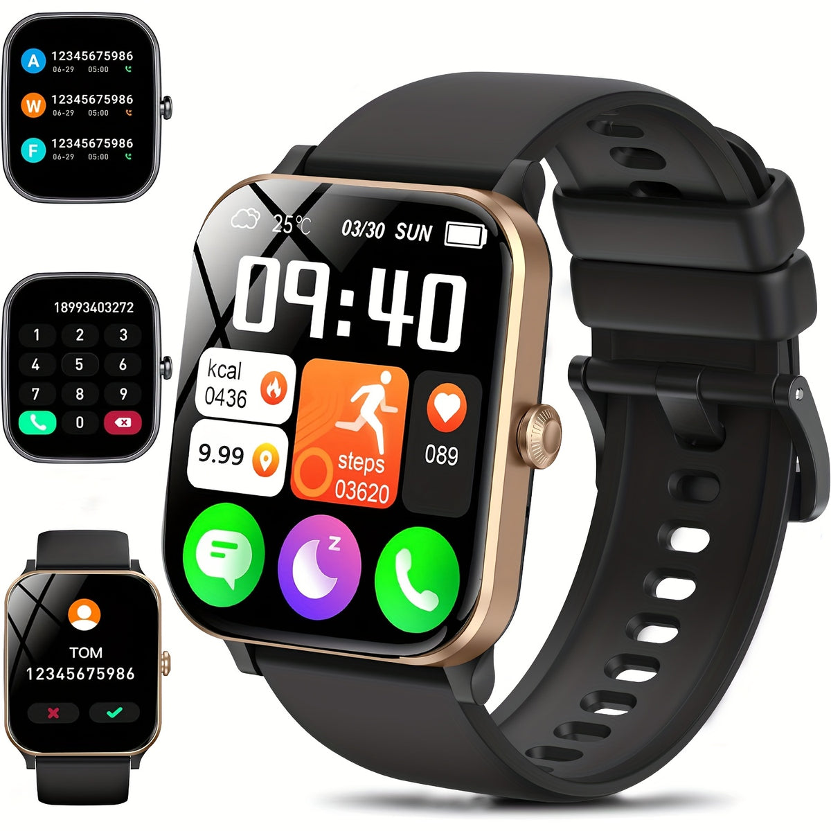 1.9-inch AMOLED Screen Smart Watch, 7-day Battery Life+IP68, Wireless Calling, Information+call Reminder, Monitoring, Step Counting Calorie Calculation Sports Watch, Aluminum Alloy Ultra Light Body