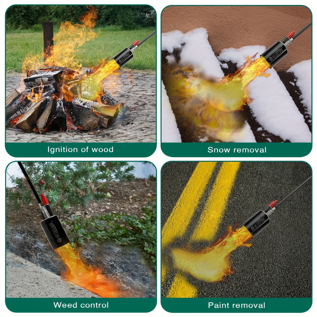 Propane Weed Torch Kit with Tank-Connected Outdoor Burner Model Options, BF-1711, Koman-Q0001 and HD Series for Experienced Adult Yard Maintenance