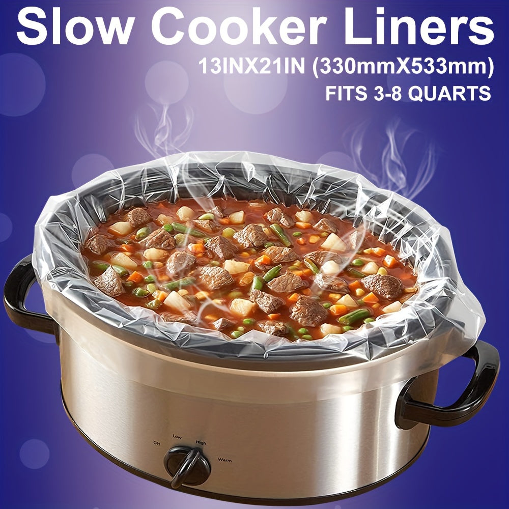 Disposable Slow Cooker Liners by XPENGKILL, Listed 13 x 21 Inch Plastic Bags in 10, 15 or 20 Count Packs for Compatible Round and Oval Cooking Inserts
