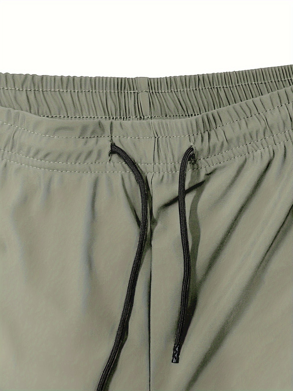 Men's Stretch Shorts with Drawstring Waist and Zippered Pockets, 85% Polyamide and 15% Elastane Fabric in Eight Color-Style Labels for Casual Summer Wear