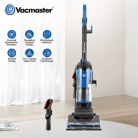 Bagless Upright Vacuum Cleaner UC0501 with Listed 1150W Power, 17-Foot Cord, Dust Cup and Filtration System for Compatible Carpet, Hard Floor and Pet Hair Cleanup