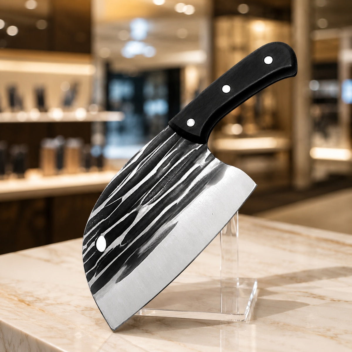 Assorted Cooking Knife Selection with Listed Protective Sheaths, Model A-H Options for Home Kitchen Food Preparation, BBQ and Outdoor Meal Prep
