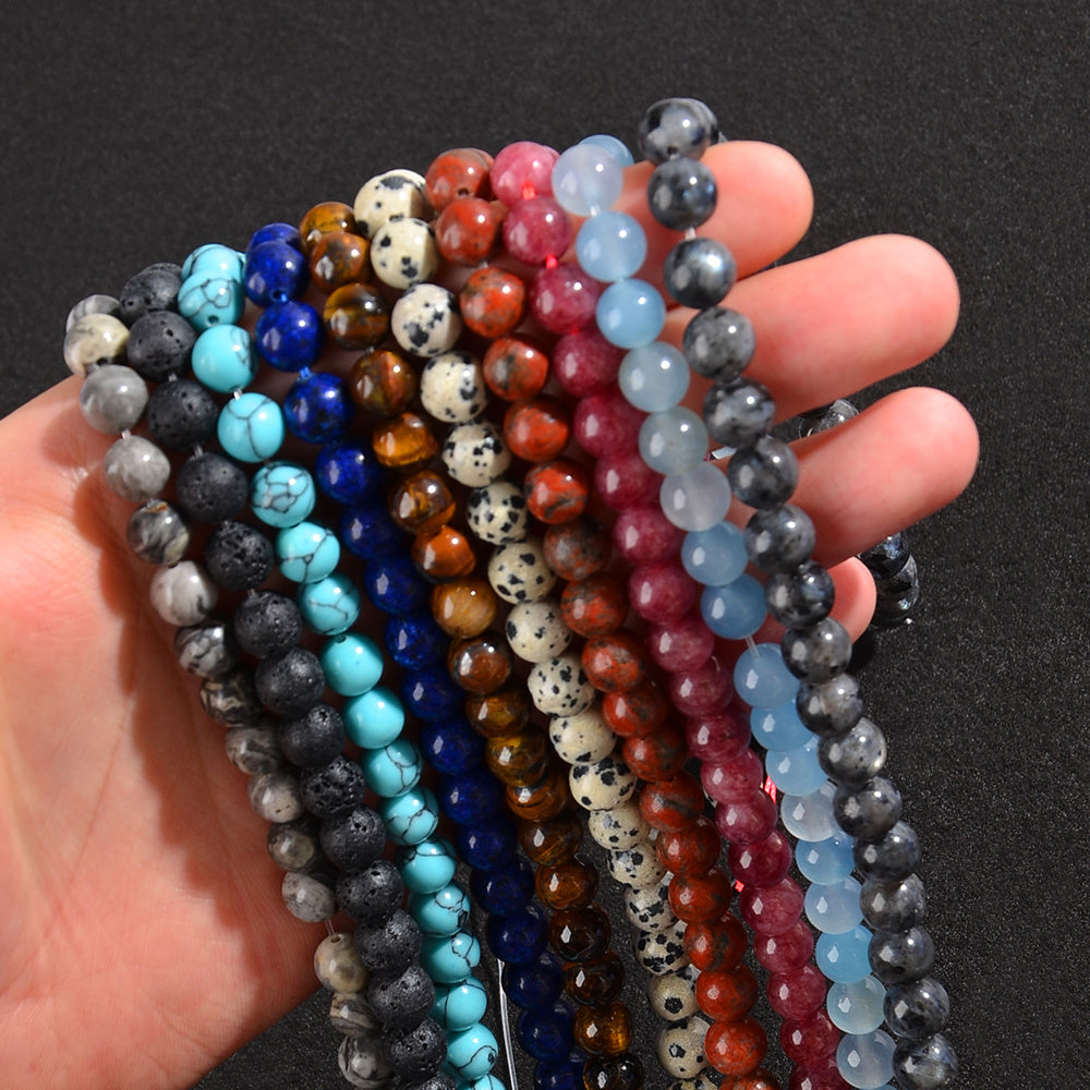 Stone Beads for Jewelry Making with Listed 8mm Size, Mixed Color 540 or 1080-Piece Assortments for DIY Bracelets, Necklaces, Earrings and Craft Projects