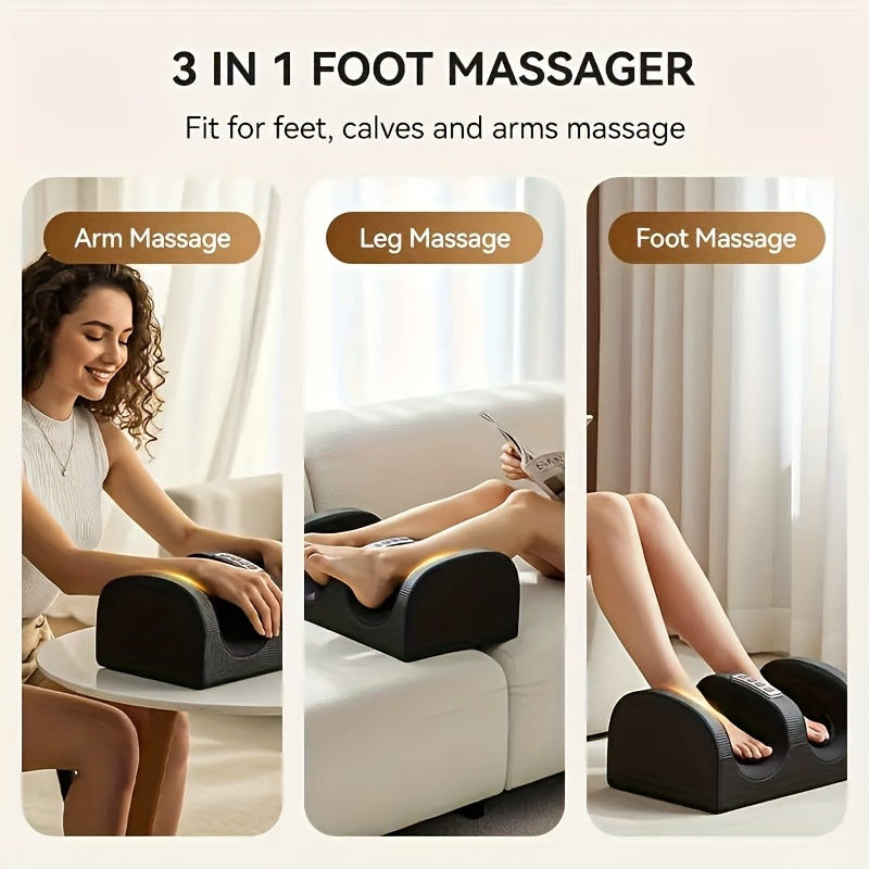 Multifunctional Foot Massager in Black or Red with Listed Acupressure, Leg and Arm Use for Instruction-Guided Home Relaxation and Adult Gift Ideas