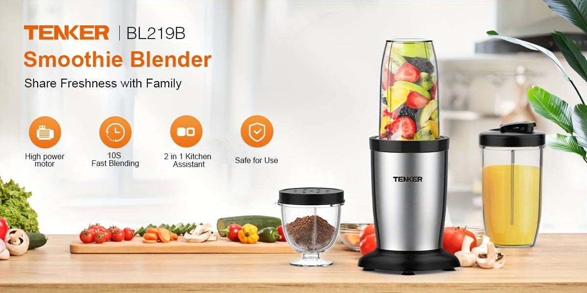 Personal Blender and Grinder Combo with Max 900W 11 Pieces Model Label, Two Portable Cup Reference and White or Black Options for Shakes and Smoothie Preparation