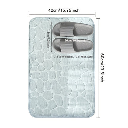 40x60cm Coral Velvet Bathroom Mat with PVC Backing, Machine-Washable Indoor Floor Rug in Seven Colors for Compatible Bathroom Entrances and Bedrooms
