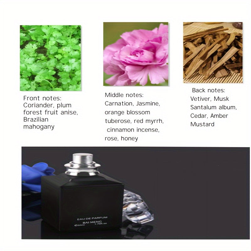 Classic Floral Cologne by Baomeng, 3176-1 Liquid Personal Fragrance with Listed Light Scent for Daily Wear, Short Outings, Parties and Birthday Gift Ideas
