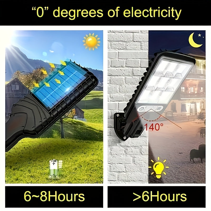 108COB Solar Wall Lights with Remote Control, Motion Sensor and Three Working Modes, 2, 4, 6 or 8-Pack Options for Supplemental Porch and Garage Lighting