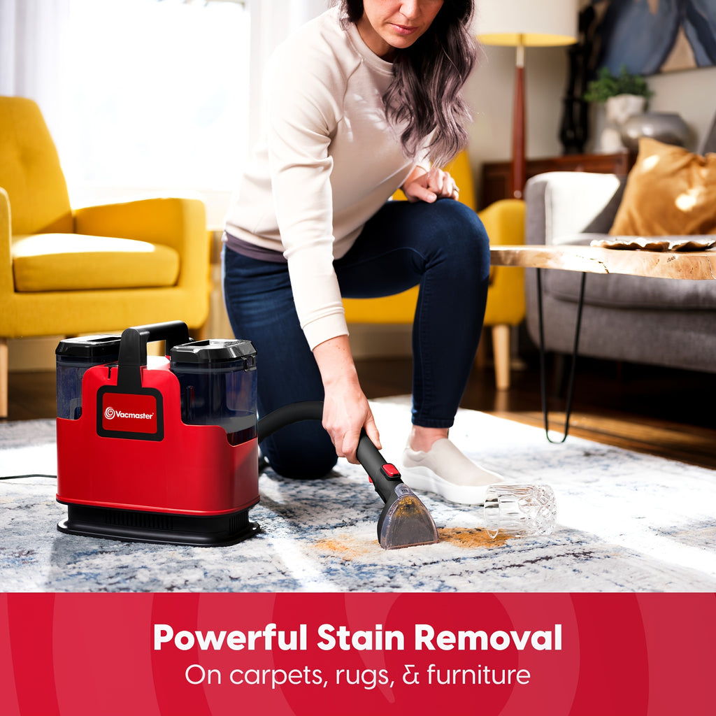 Portable Carpet Cleaner SCB301 1101 with White Version Option, Listed 17kPa Suction and Upholstery Tool Wording for Compatible Area Rugs and Couch Fabrics