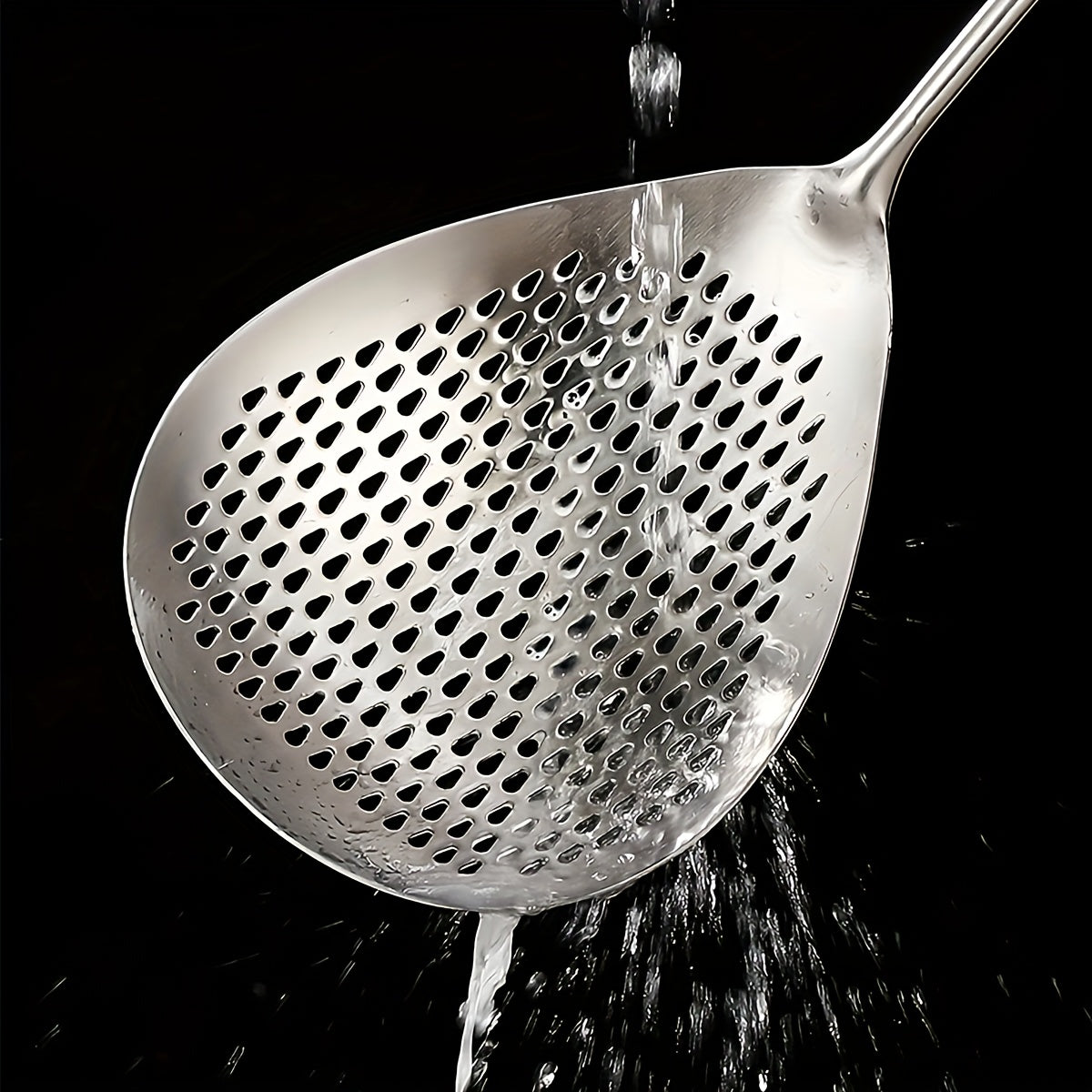 Stainless Steel Skimmer Strainer for Frying and Hot Pot, Large Kitchen Draining Tool with Dishwasher-Safe Design in 1 or 2-Piece Options for Home and Restaurant Use