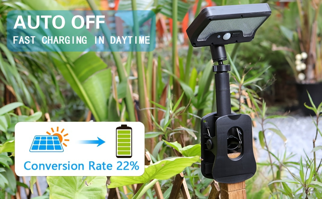 Solar Clip-On Light with Listed 98 LEDs and Three Lighting Modes, One or Two-Pack Options for Compatible Chain-Link Fence, Patio, Yard and Garage Locations