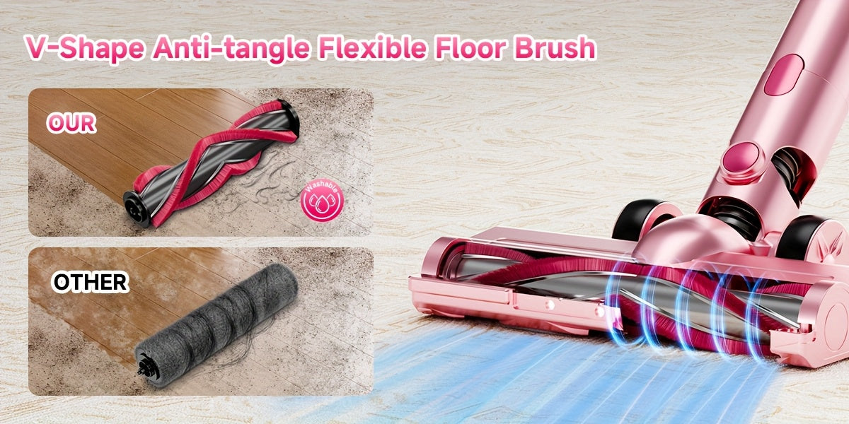 8-in-1 Cordless Vacuum Cleaner for Home, Lightweight Wireless Household Vacuum for Hardwood Floors, Carpets and Pet Hair in Four Color Options