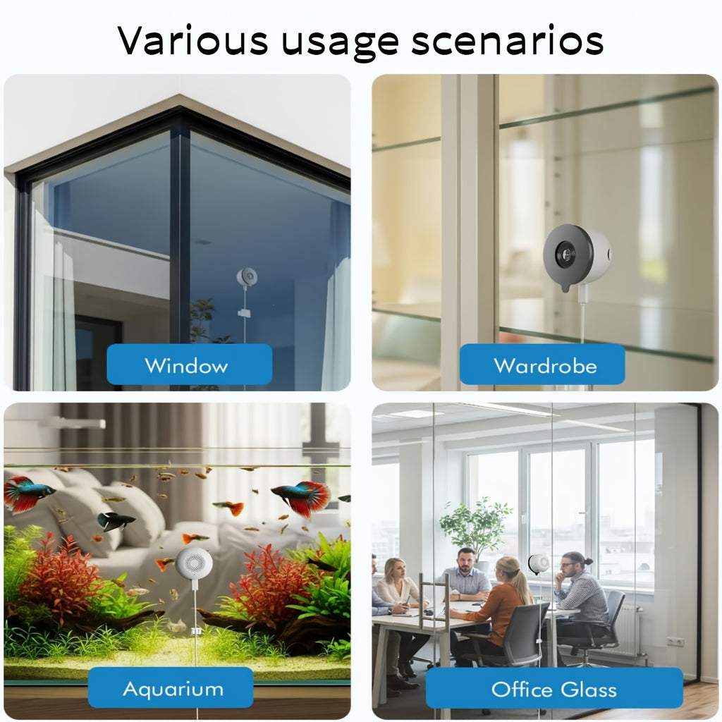 4MP Wireless Window Camera with Dual-Band WiFi, Two-Way Audio and Motion Tracking, AI Blacklight or Full-Color Single-Camera Options for Indoor Pet Monitoring
