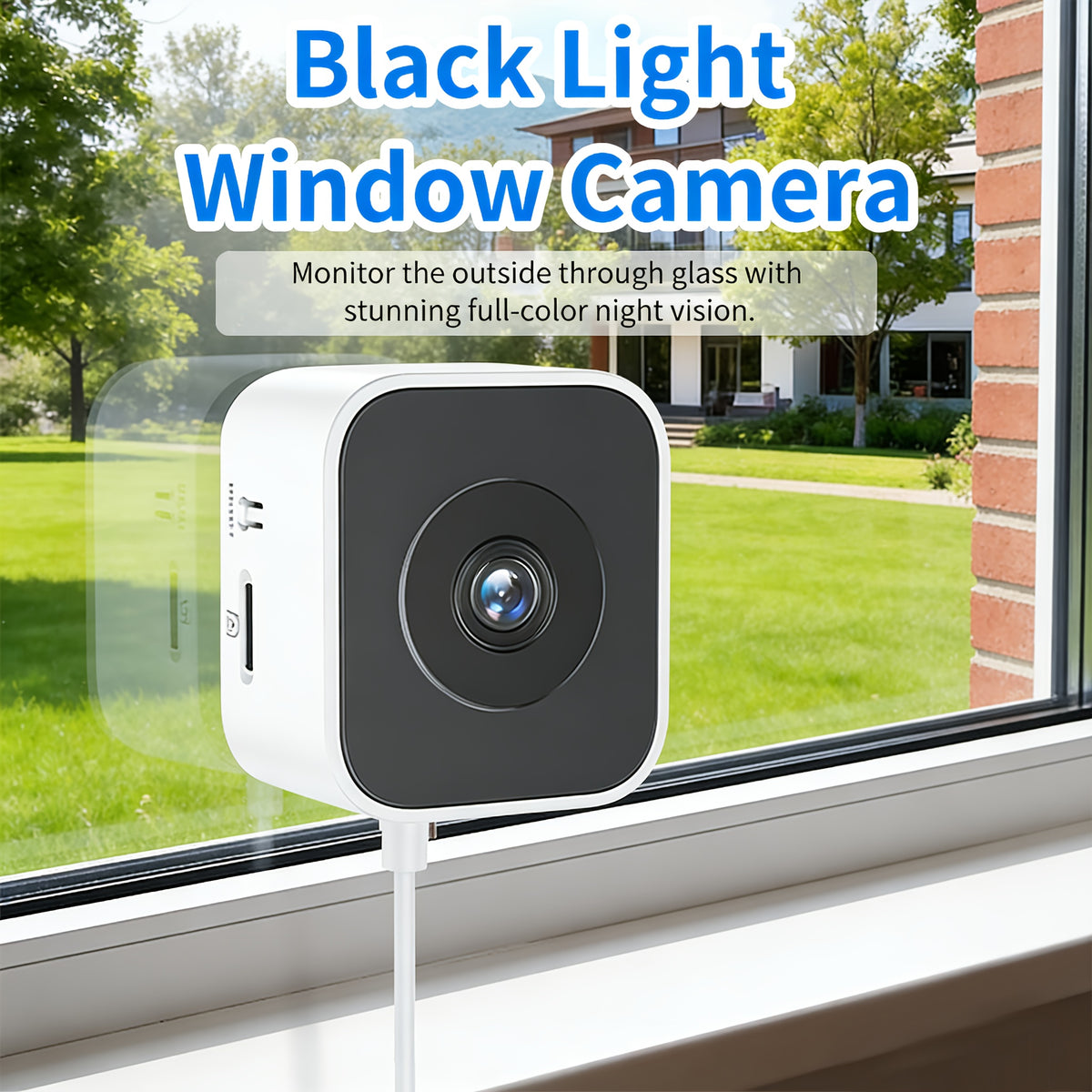 Indoor Window Security Camera with Listed 6MP Imaging, 2.4GHz and 5GHz WiFi, Full-Color Night Vision and Motion or Human Detection, One- or Two-Piece Options