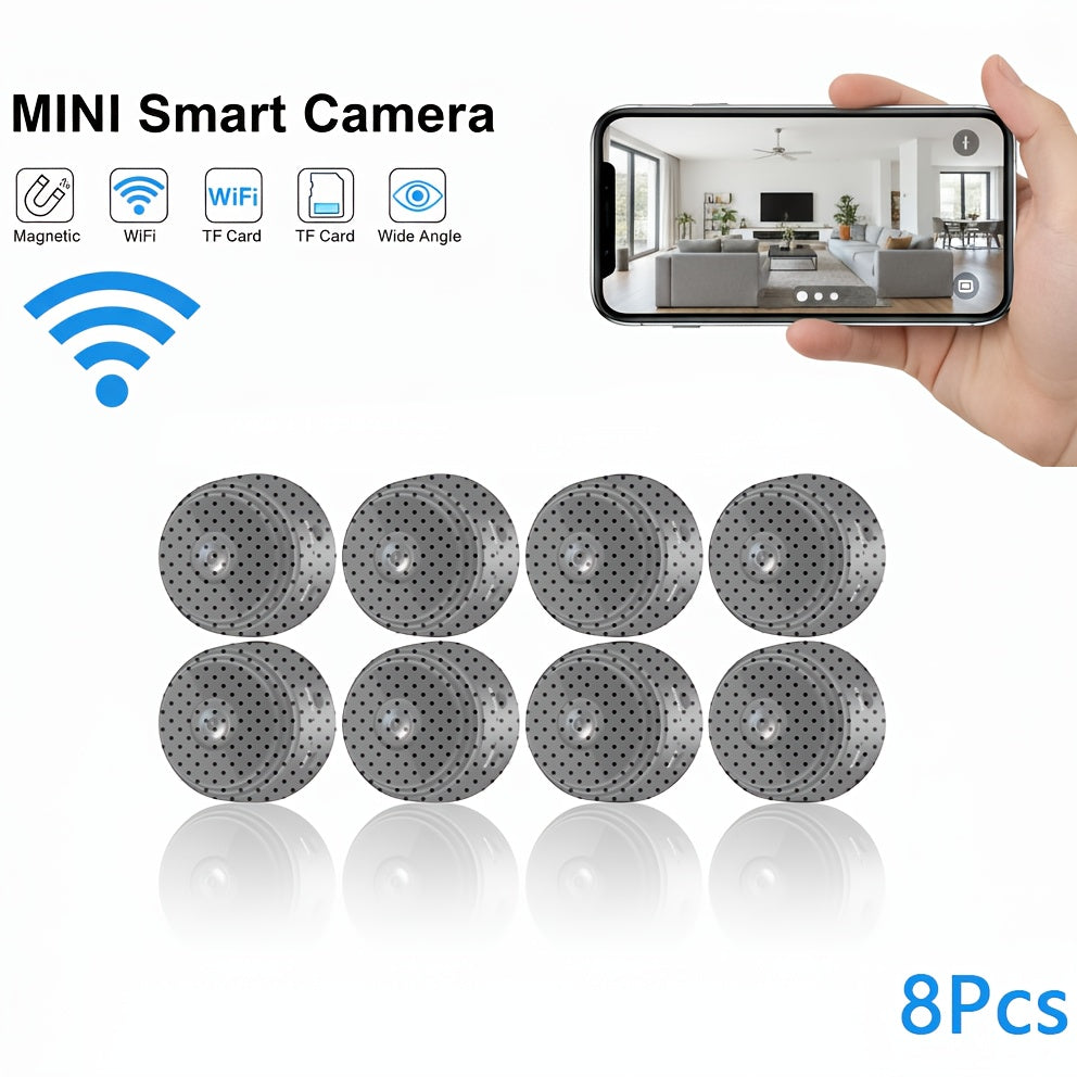 App-Controlled Mini Surveillance Camera Set, WiFi Cameras with Listed Motion Detection and Night Vision in 5- or 8-Piece Monitoring Packages