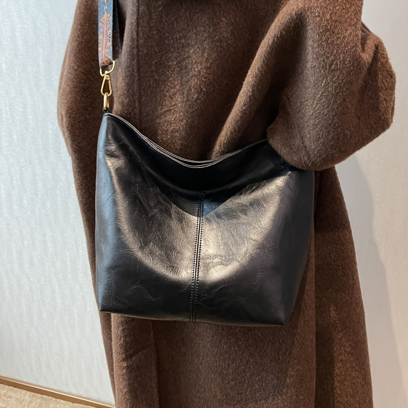 Women's Messenger Bag with Wide Strap, Green Black or Brown-1 Casual Fashion Carry Options with Tote-Style Reference for Everyday Errands and Outfit Pairing