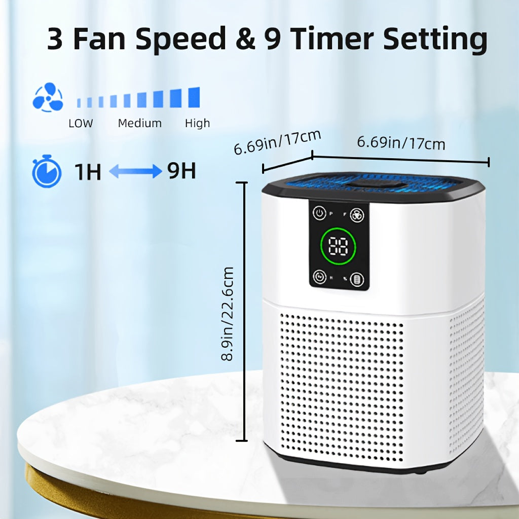 HEPA Air Purifier with Listed 3-in-1 Filtration, Quiet Operation and Aromatherapy Option, Black or White Air Cleaner for Bedroom and Home Office