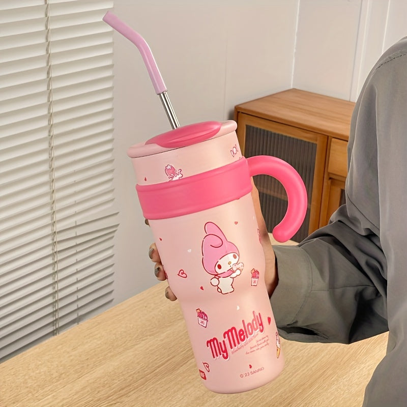 Hello Kitty Insulated Tumbler, Double-Wall 304 Stainless Steel Drinkware with 700ml and 1200ml Options and Named Character Styles for Hot and Cold Beverages