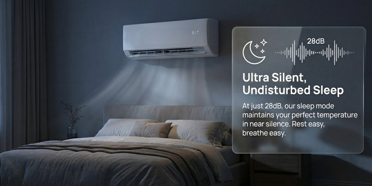 Ductless Mini Split Air Conditioner and Heat Pump, 11500 BTU WiFi Inverter System with Remote Control, Installation Kit and Washable Filter