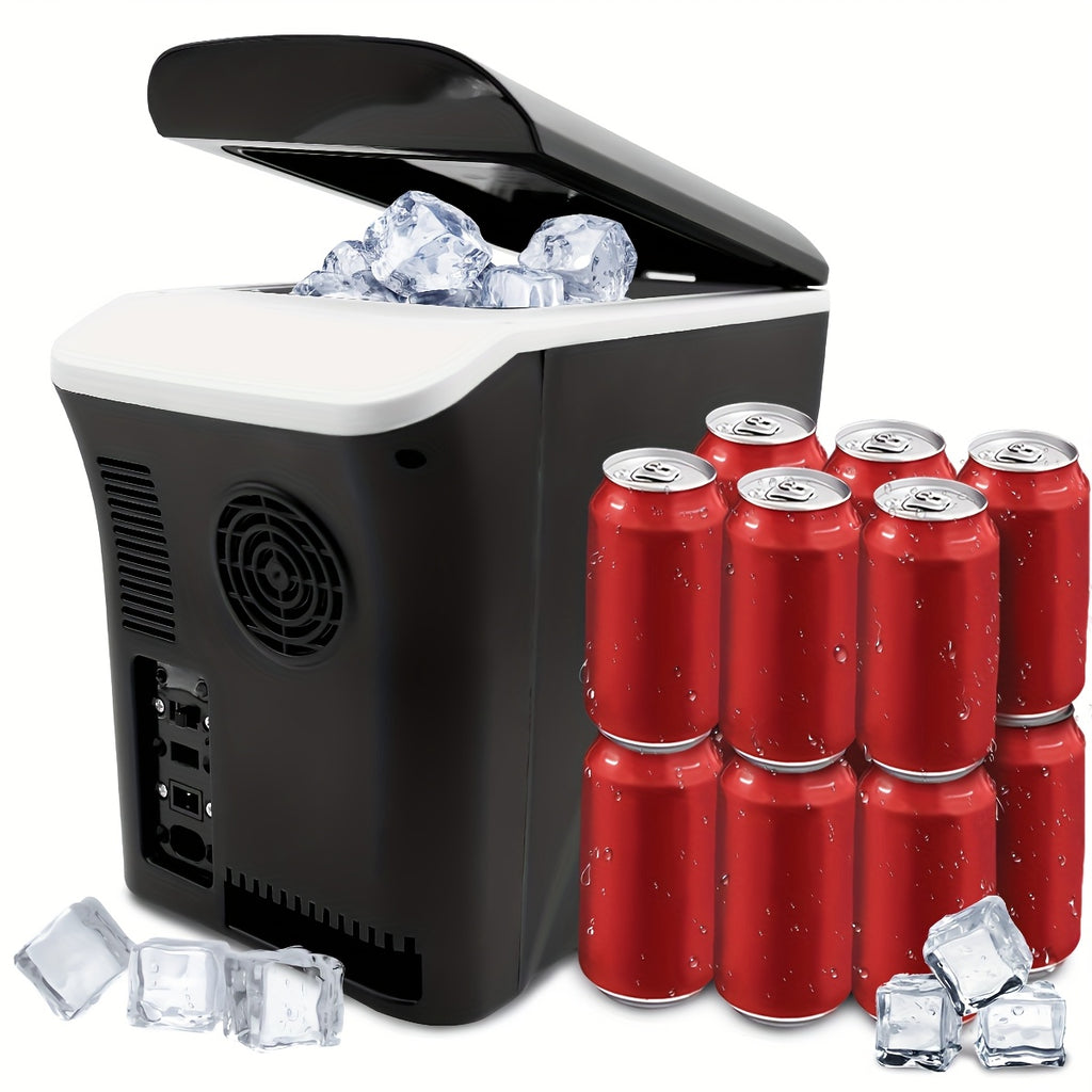 Car Refrigerator with Listed 12V and 24V DC Input, Black Portable Mini Fridge with 12 x 330ml Can Storage Claim for Road Trips, RV Travel and Compatible Camping Setups