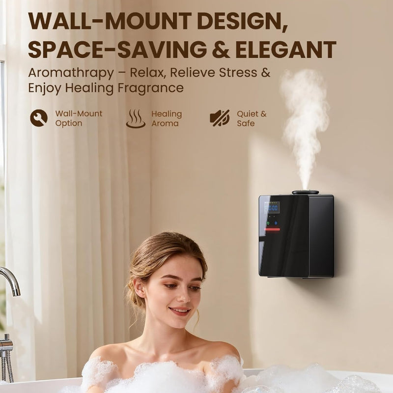Waterless Scent Diffuser by GOANDO with App Control, Programmable Timer and Heatless Cold Air Fan System for Home and Office Fragrance, Refills Not Included