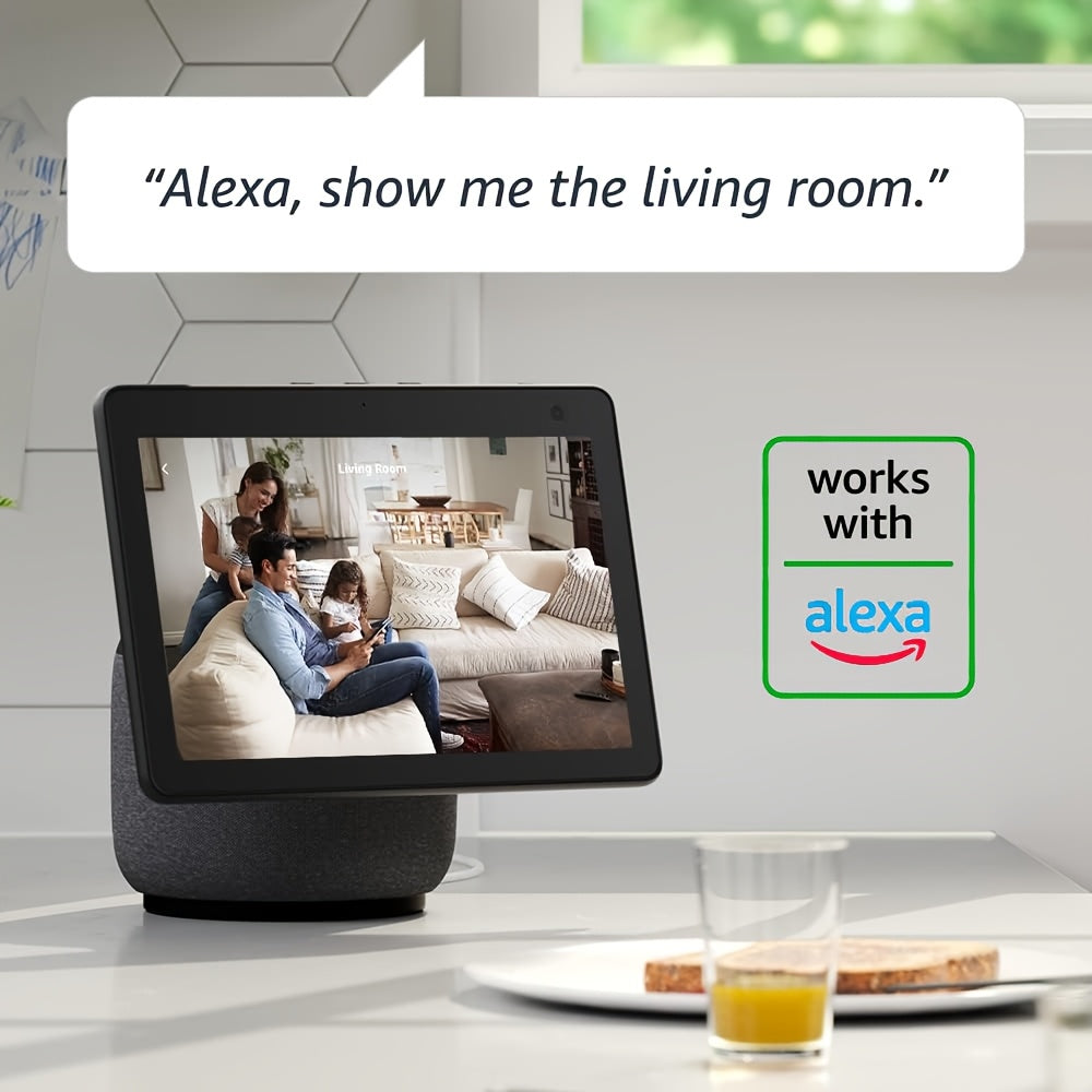 App-Controlled Indoor Security Cameras with 2.4GHz WiFi, Full-Color Night Vision and Two-Way Audio, Four-Pack or Two-Pack 3MP Human-Detection Options