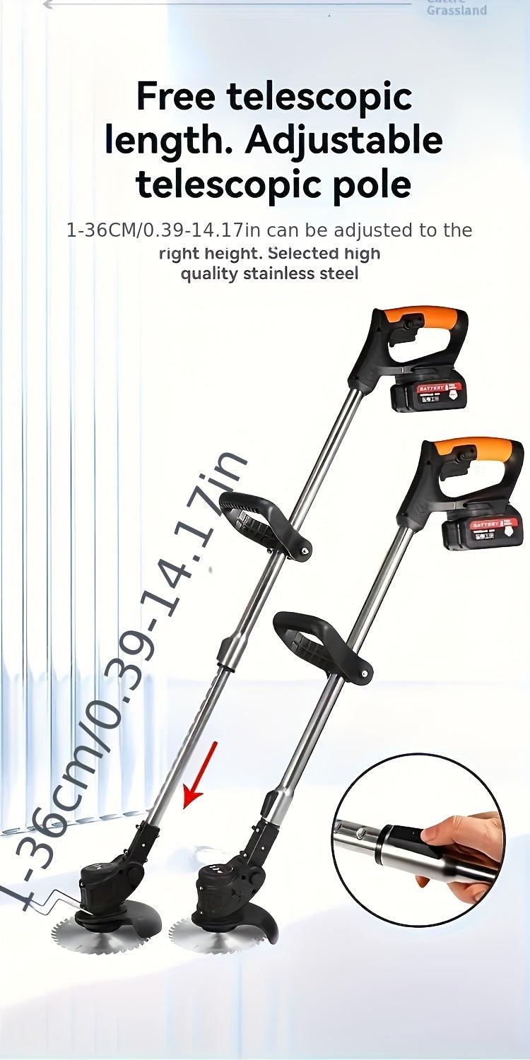 Multi Blade Cordless Grass Cutter for Home Lawn and Garden Maintenance, Listed Lithium Battery Power with Color Series Sets and an Older Green Model Option