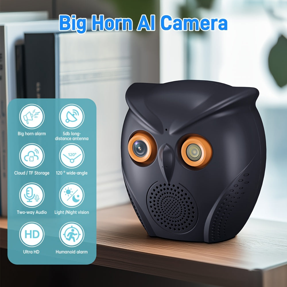 Owl Security Camera 2 Pack with USB Power, Listed HD Video, Human Detection and Wireless Monitoring for Home and Small Store Spaces