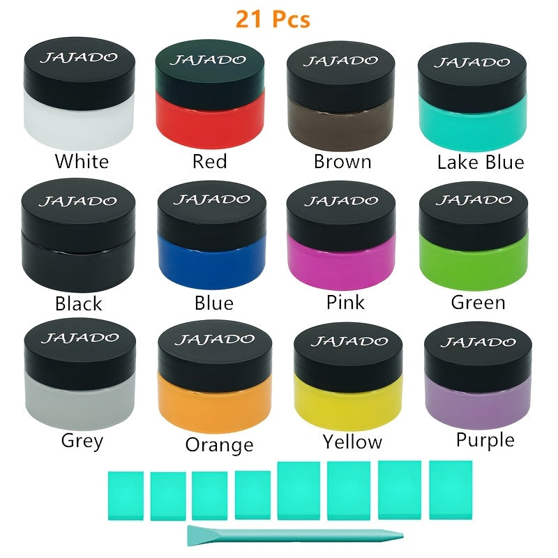 Chalk Paste Craft Paint with Listed Matte Finish, 8-, 12- and 21-Piece Style Labels for DIY Signs, Wood Projects, Chalkboard Lettering and Home Decor