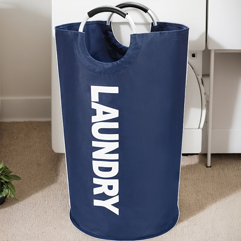 Half-Ring Handle Laundry Basket, Foldable Fabric Clothes Hamper in 16.64, 21.66 or 25.1 gal Options for Bedroom and Laundry Room Organization
