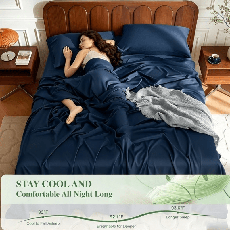 Deep Pocket Bed Sheet Set, 4-Piece Bedding with Listed 16-18 Inch Pocket Depth in Twin, Full, Queen and King Options for Home Bedrooms, Guest Rooms and Dorms
