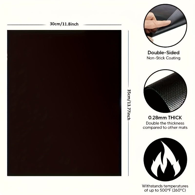 Nonstick Oven Mats 2-Pack with Listed Thick Heavy-Duty Design, Kitchen Liner Accessories for Compatible Ovens with Manufacturer-Approved Placement